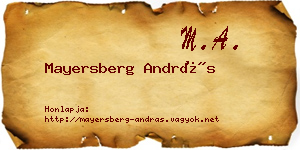 Mayersberg András névjegykártya